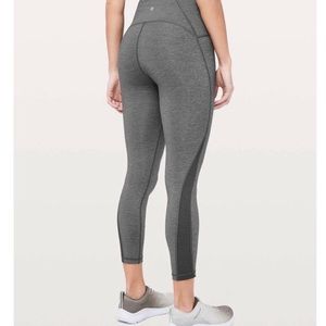 Lululemon grey mesh side leggings